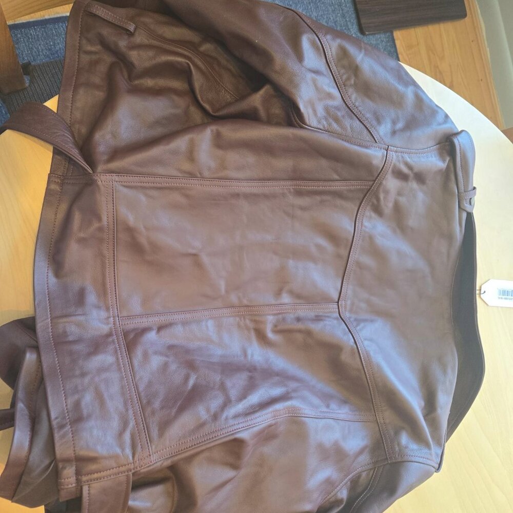 Leeron Leather Moto Jacket - Chili Chocolate - Picture 6 of 13